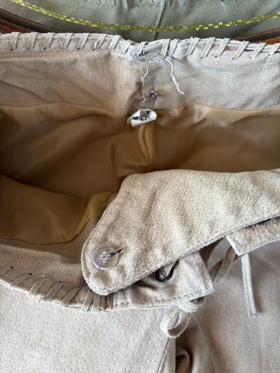 Vintage Suede Lace-Up Bootcut Festival Pants - Picture 10 of 12